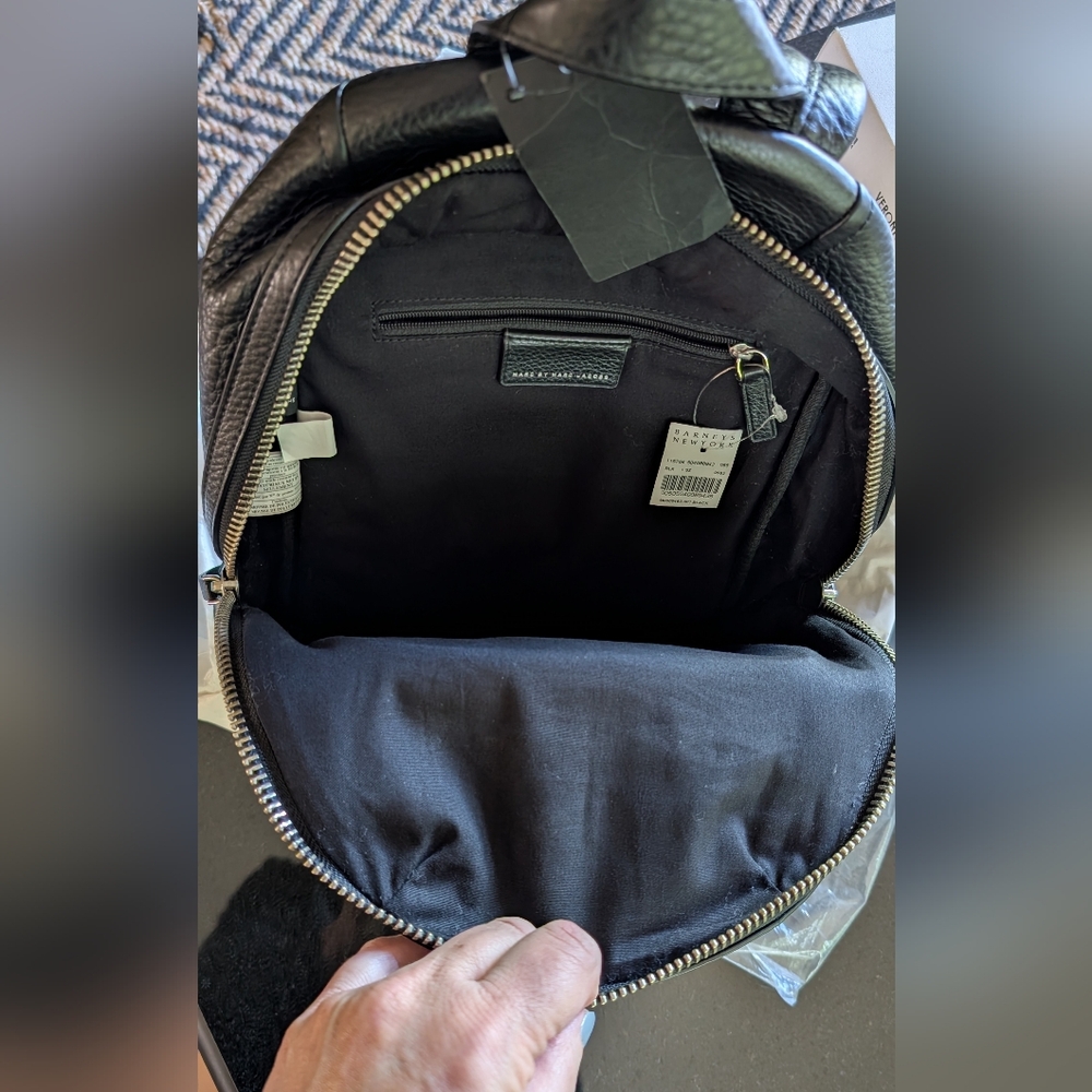 RARE, VINTAGE NWT Marc by Marc Jacobs Black Leather DOMO BIKER BACKPACK-$478 - Picture 7 of 14